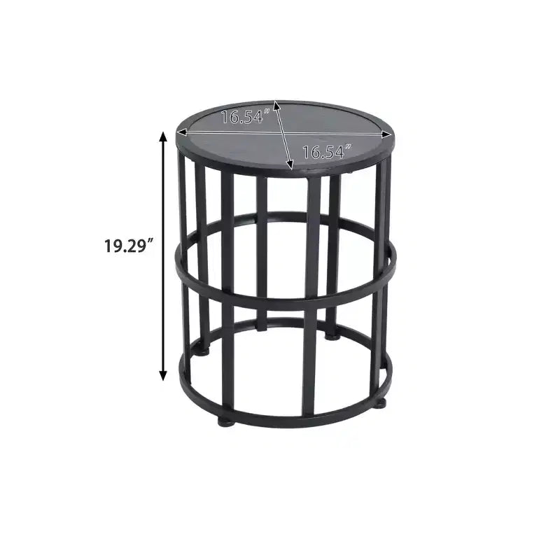 Christopher Knight Home Hannelore 2 Piece Outdoor Rattan Rocking Chair with Ceramic Tile End Table