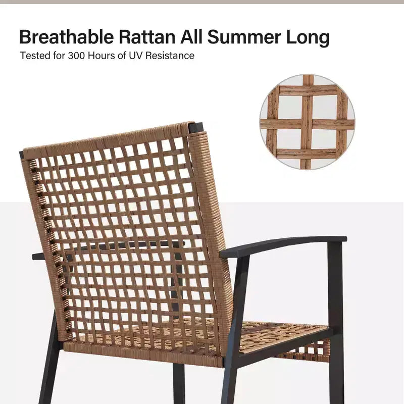 LAUSAINT HOME 4-Piece Patio Conversation Set, Comfortable Oversized Outdoor Furniture Set