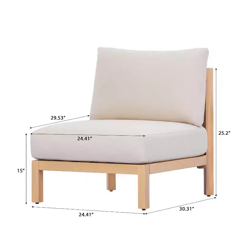 Christopher Knight Home Panupong Modern 5 Piece Acacia Wood Patio Seating Set with Rope-Braided Backrest and Cushions