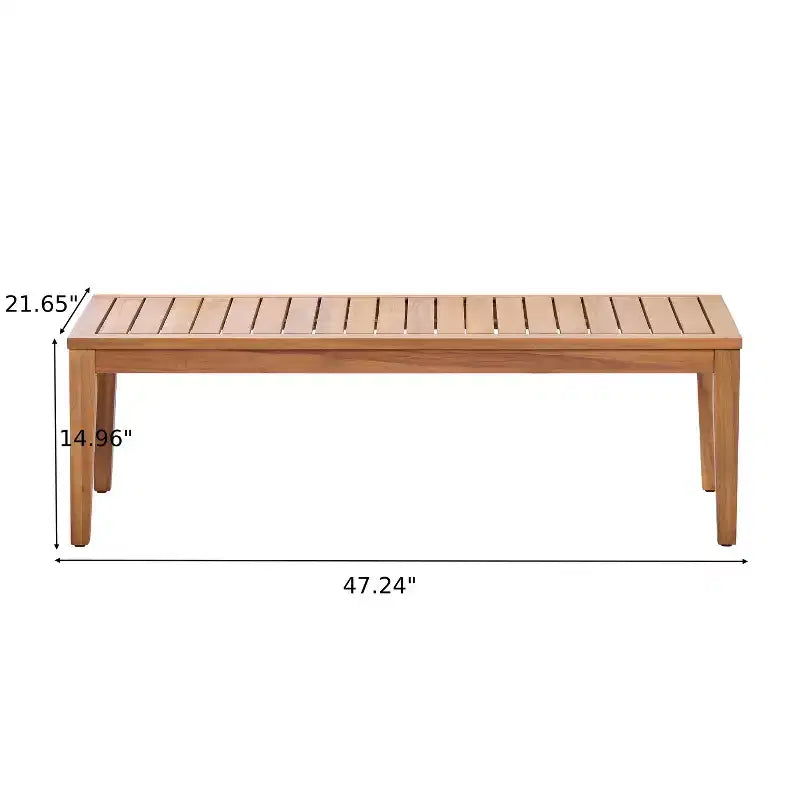 Christopher Knight Home Phichai Modern 5 Piece Acacia Wood Patio Seating Set with Cushions and Slatted Table