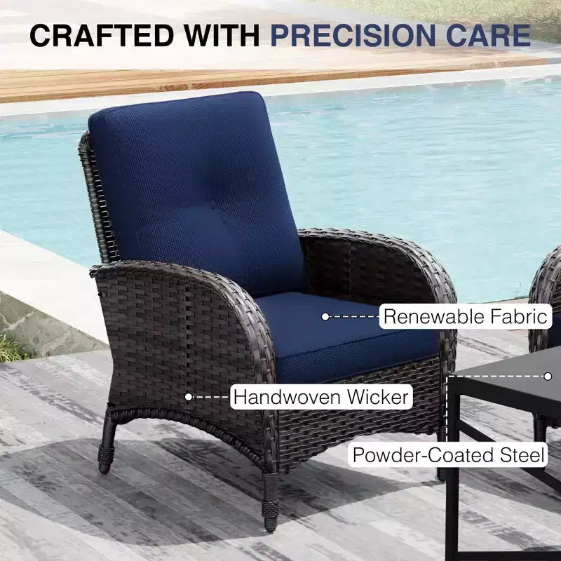 UPTIOT Modular Outdoor Sofa Set with Convertible Ottomans and All-Weather Cushions