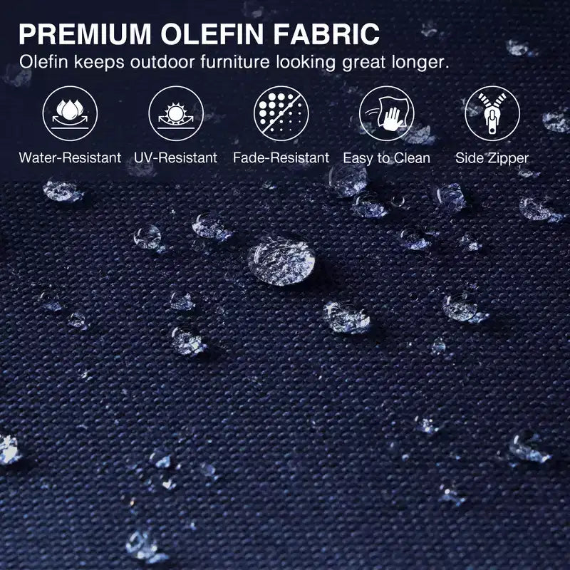 UPTIOT Outdoor Patio Set with Fire Pit, Sofa, Swivel Chairs, and Side Tables