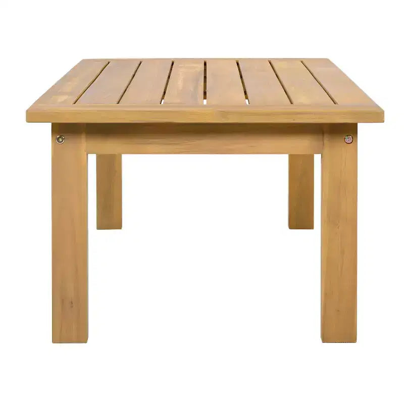 Christopher Knight Home Karolina Modern 4 Piece Patio Acacia Wood Seating Set and Coffee Table