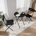3 Pieces Patio Bistro Balcony Metail Chair Table Set