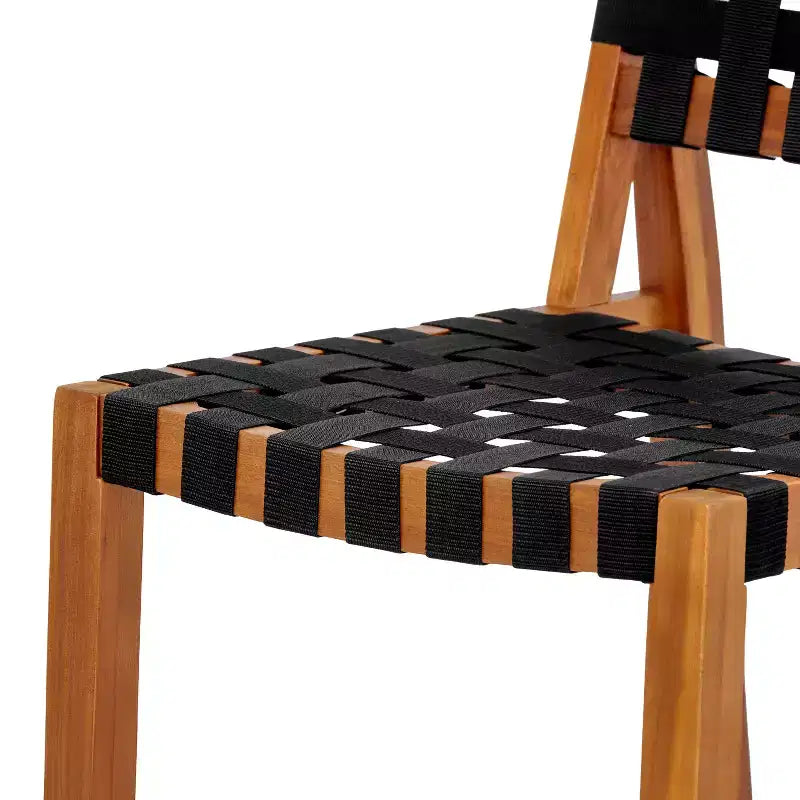 Christopher Knight Home Carlos Modern 5 Piece Acacia Side Chairs Set with PE Rope and Slatted Table