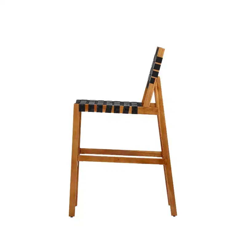 Christopher Knight Home Carlos Modern 5 Piece Acacia Side Chairs Set with PE Rope and Slatted Table