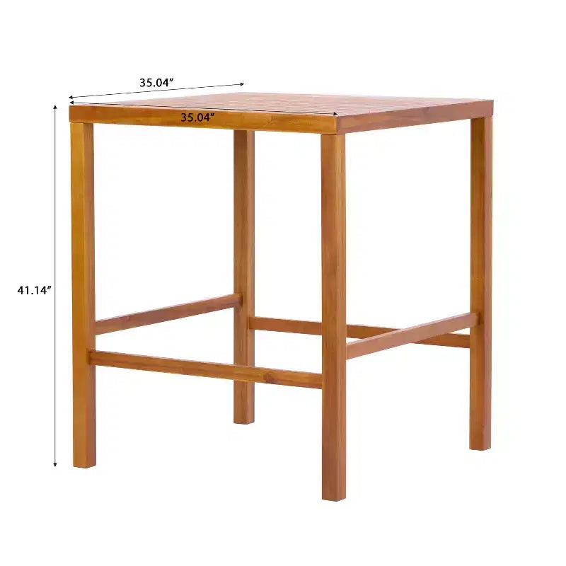 Christopher Knight Home Carlos Modern 5 Piece Acacia Side Chairs Set with PE Rope and Slatted Table