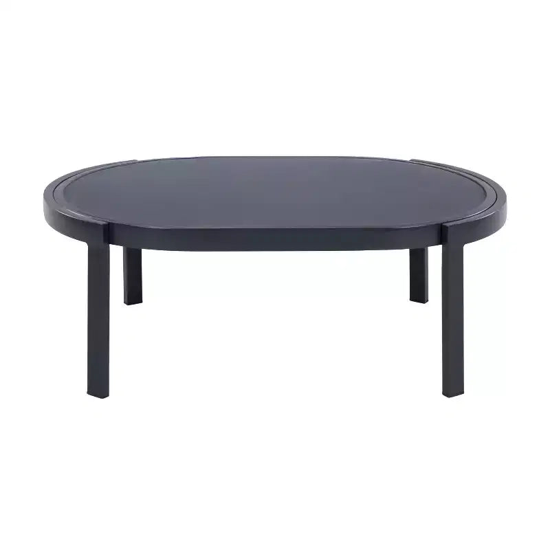Christopher Knight Home Adriel 4 Piece Modern Outdoor Aluminum Conversation Set with Glass Coffee Table