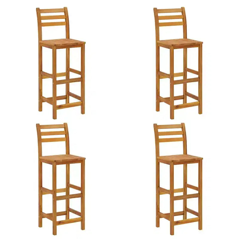 vidaXL Garden Bar Set Natural wood Solid Acacia wood Compact Footrest
