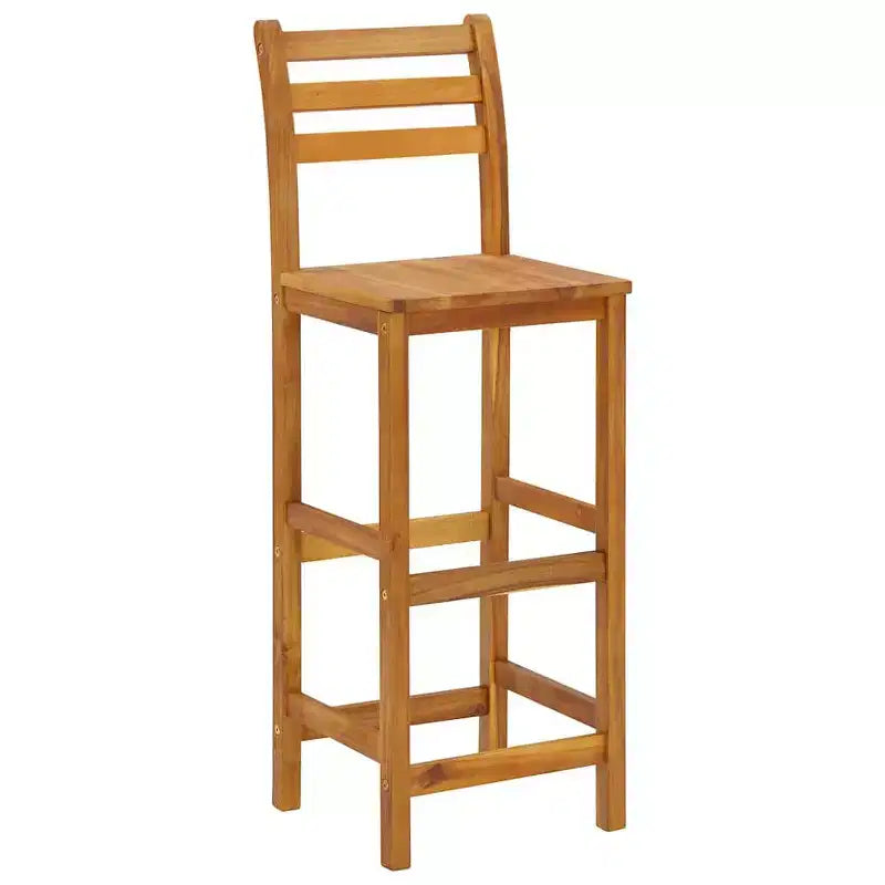 vidaXL Garden Bar Set Natural wood Solid Acacia wood Compact Footrest