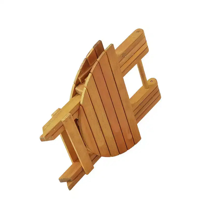 Modern Outdoor Small Space Chat Set, Acacia Wood Club Chairs with Foldable End Table for Garden, Deck & Backyard-Panipeachy