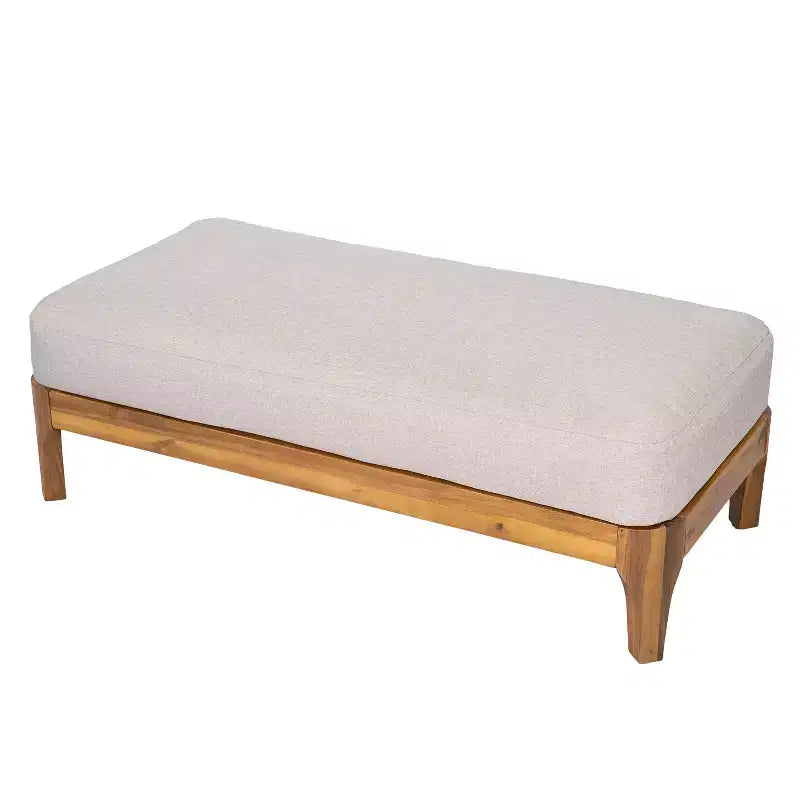 Christopher Knight Home Rakesh Modern 4 Piece Acacia Patio Chat Set with Cushion (Table Not Included)