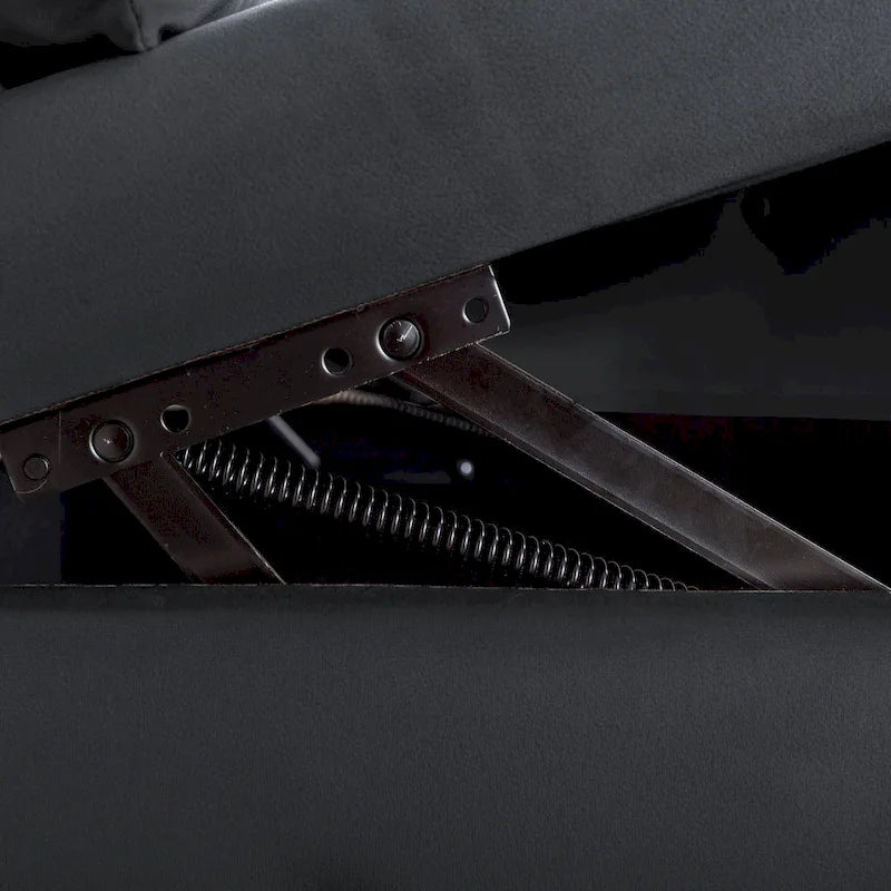 Schwarzer Chaiselongue-Sessel aus Samt, 148 cm, mit Knopfheftung und Stauraum