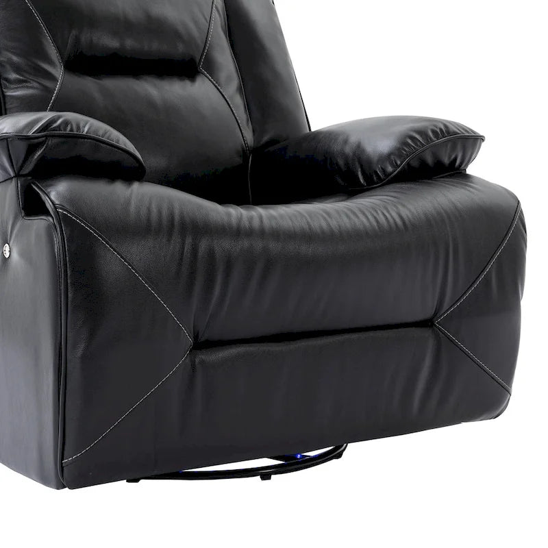 2-Sitzer Heimkino-Liegesessel mit LED-Lichtleiste, Becherhaltern und Aufbewahrungsbox