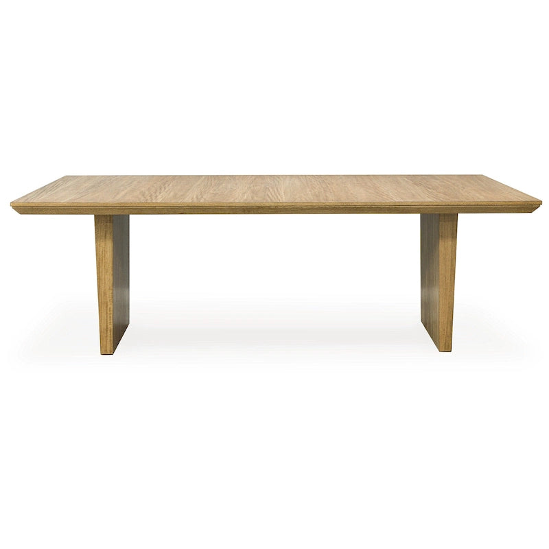 Hellbrauner rechteckiger ausziehbarer Esstisch - 40"B x 90"T x 30"H