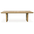 Hellbrauner rechteckiger ausziehbarer Esstisch - 40"B x 90"T x 30"H