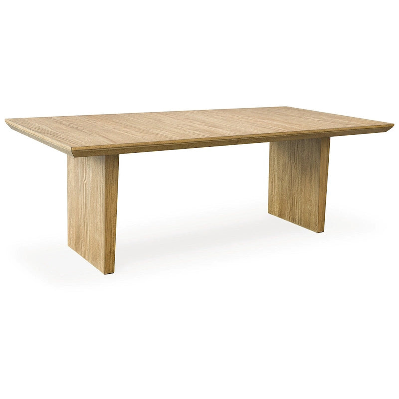 Hellbrauner rechteckiger ausziehbarer Esstisch - 40"B x 90"T x 30"H