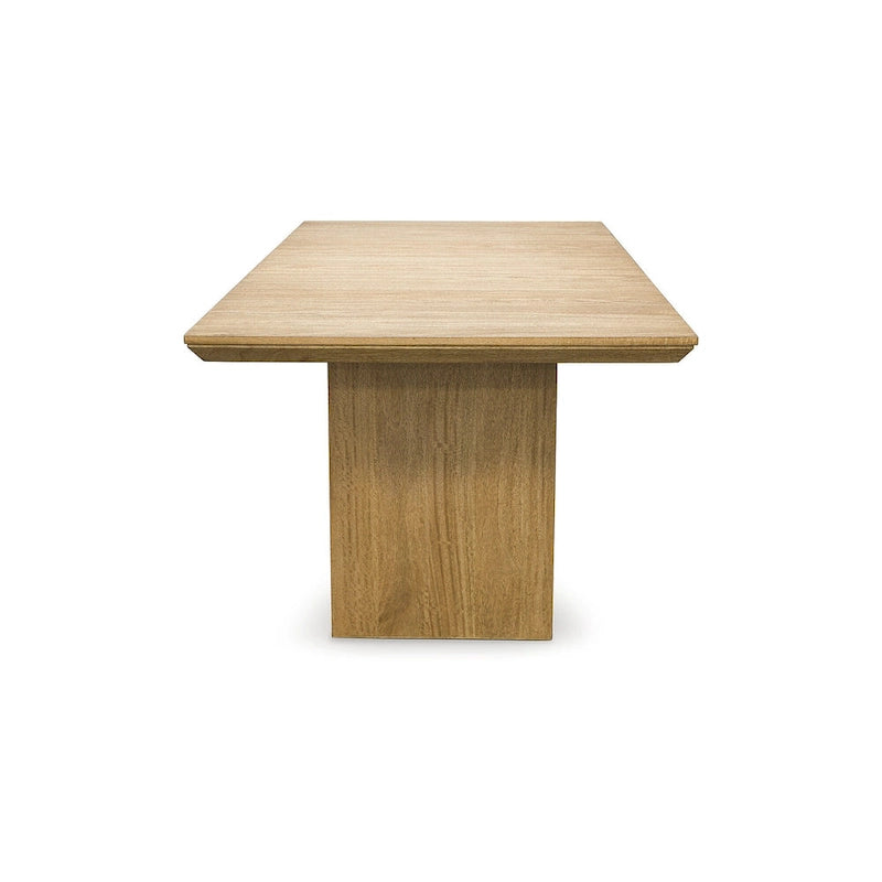 Hellbrauner rechteckiger ausziehbarer Esstisch - 40"B x 90"T x 30"H