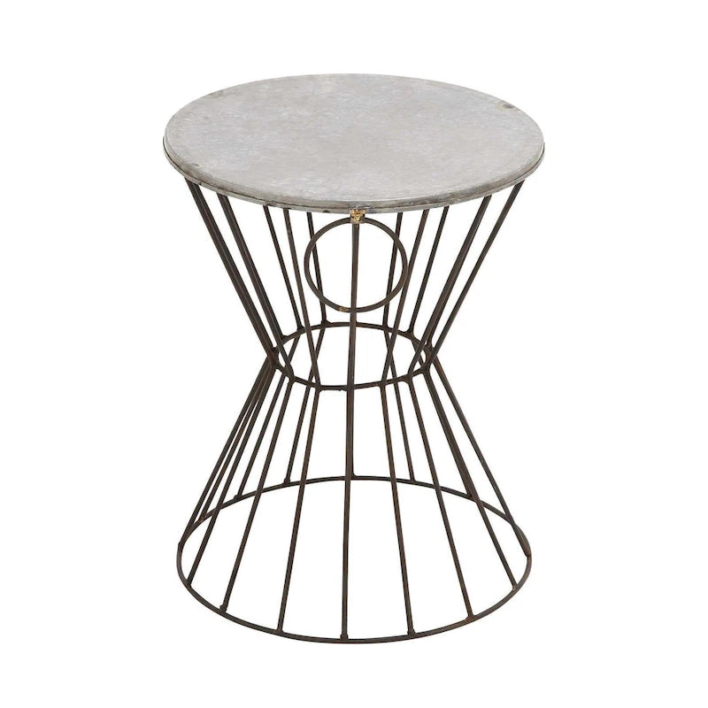 Metal Accent Table - Gray - Roche River Decor