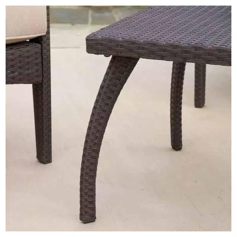 Honolulu Outdoor 4pc Wicker Seating Set and Cushions - Christopher Knight Home