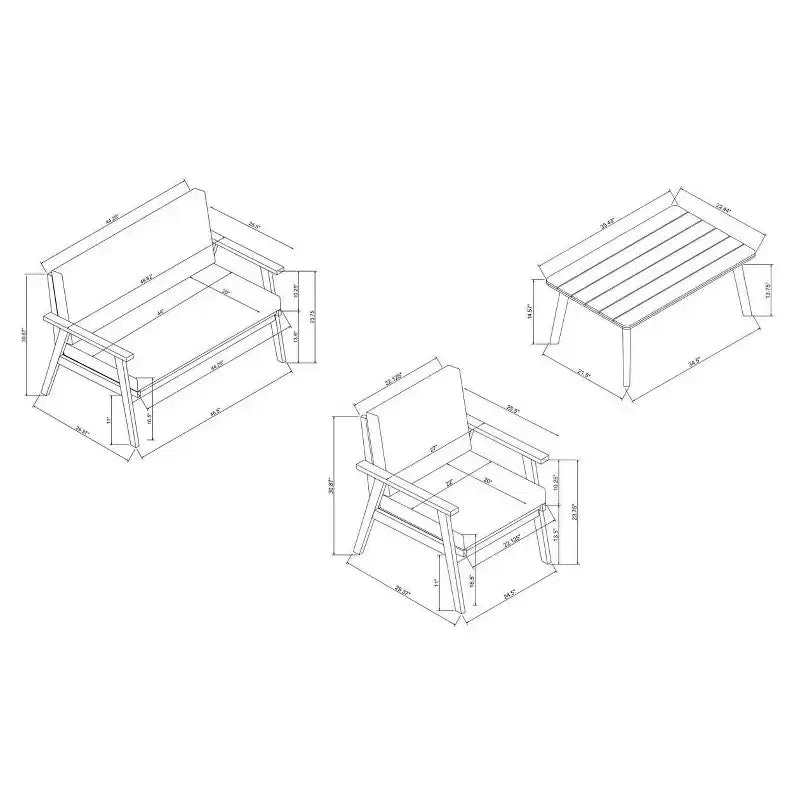 Cole Outdoor Chat Set - Linon
