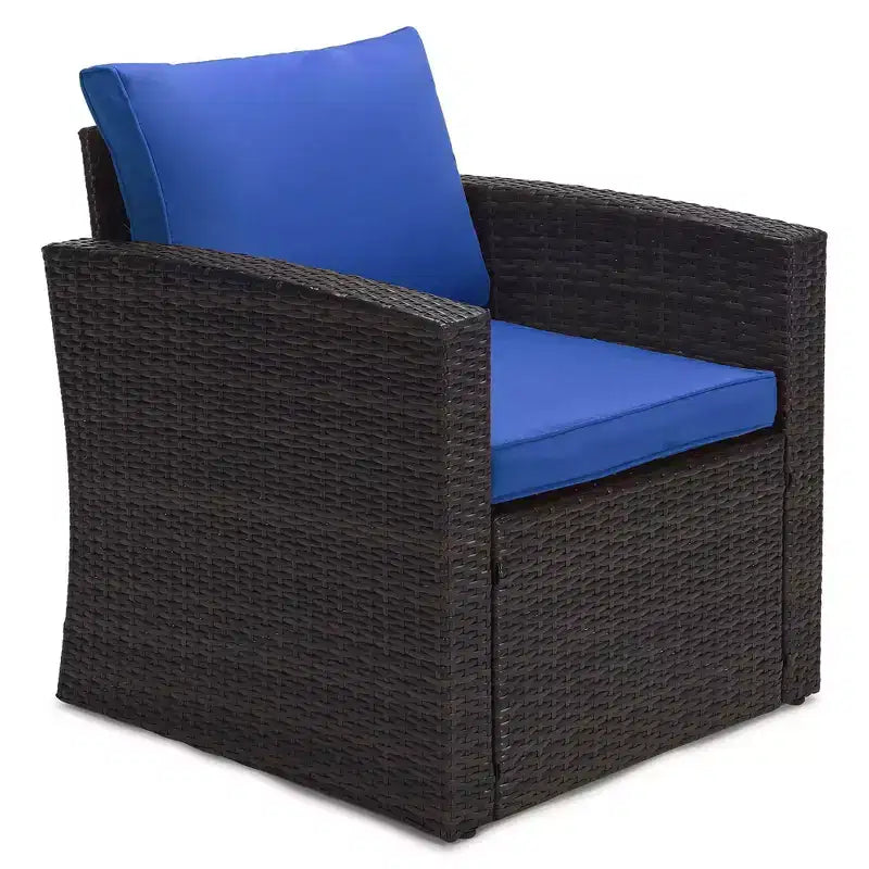 4pc Wicker Outdoor Conversation Set - EDYO LIVING