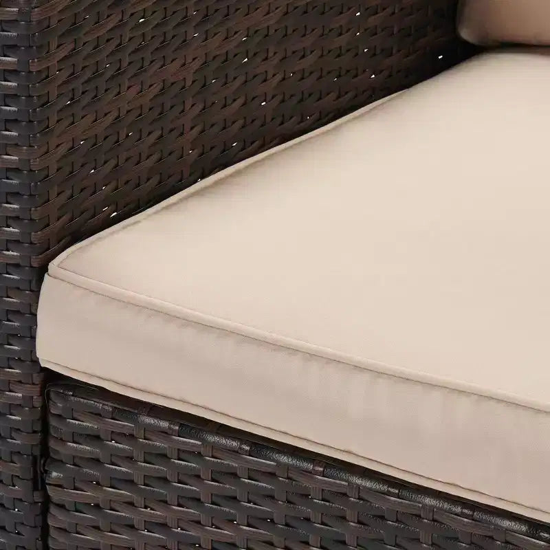 4pc Wicker Outdoor Conversation Set - EDYO LIVING