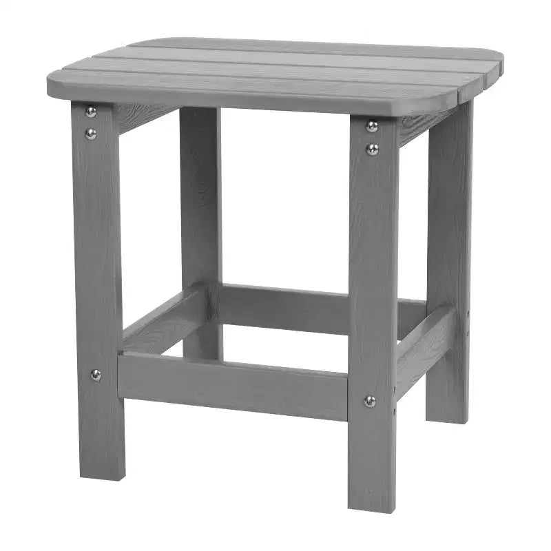 Merrick Lane Poly Resin Indoor/Outdoor Rocking Chair with Side Table