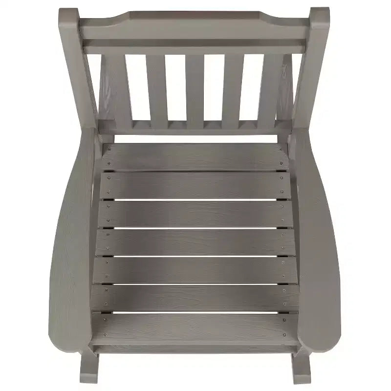 Merrick Lane Poly Resin Indoor/Outdoor Rocking Chair with Side Table