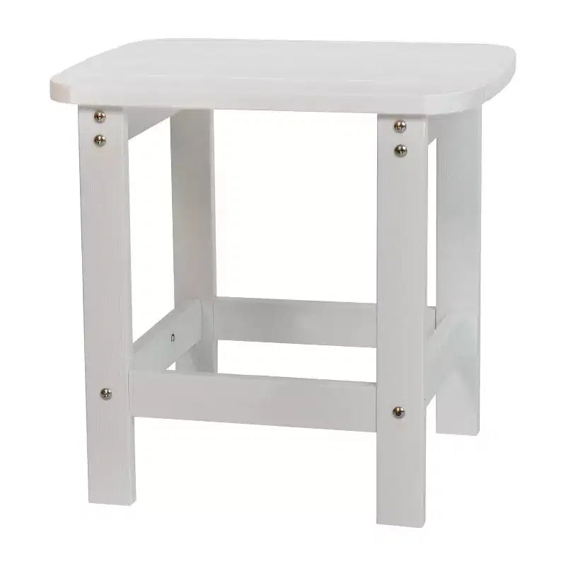 Merrick Lane Poly Resin Indoor/Outdoor Rocking Chair with Side Table