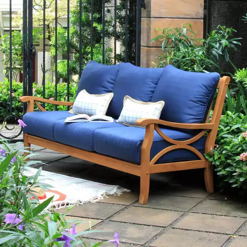 Sonoma Lane Alamo 5pc Teak Outdoor Conversation Set with Zippered Cushions