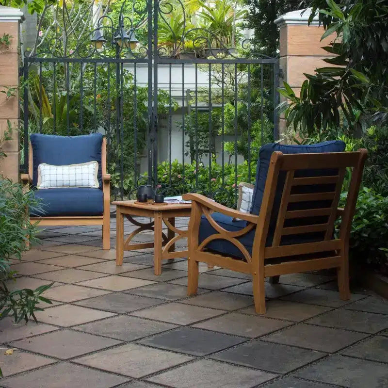 Sonoma Lane Alamo 5pc Teak Outdoor Conversation Set with Zippered Cushions