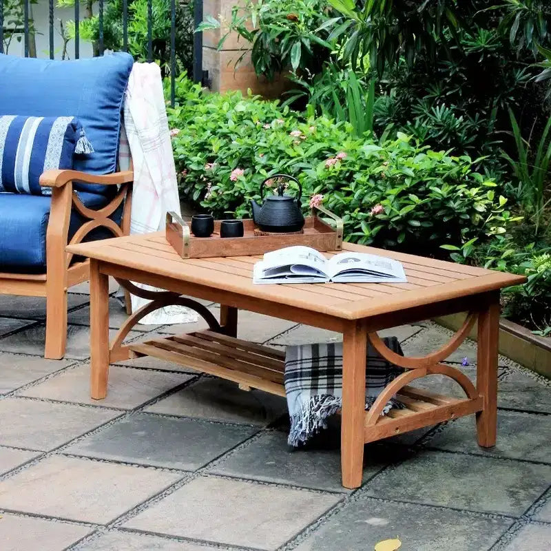 Sonoma Lane Alamo 5pc Teak Outdoor Conversation Set with Zippered Cushions