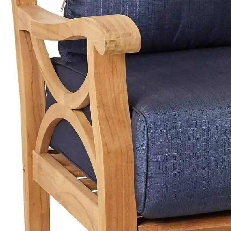 Sonoma Lane Alamo 5pc Teak Outdoor Conversation Set with Zippered Cushions