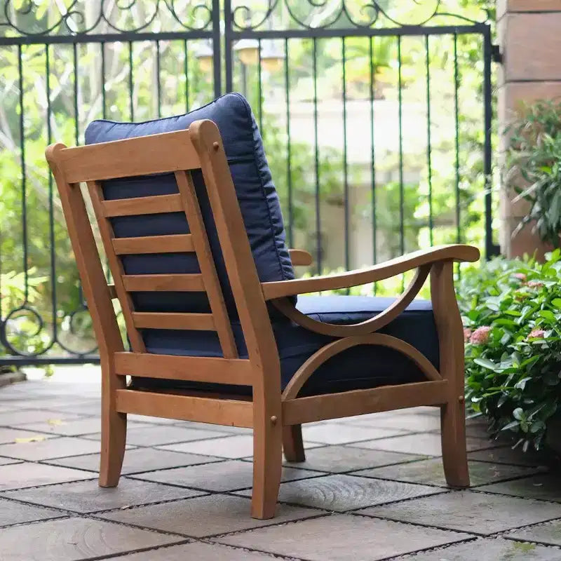 Sonoma Lane Alamo 5pc Teak Outdoor Conversation Set with Zippered Cushions