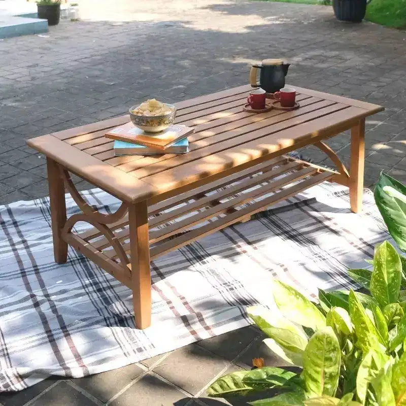 Sonoma Lane Alamo 5pc Teak Outdoor Conversation Set with Zippered Cushions