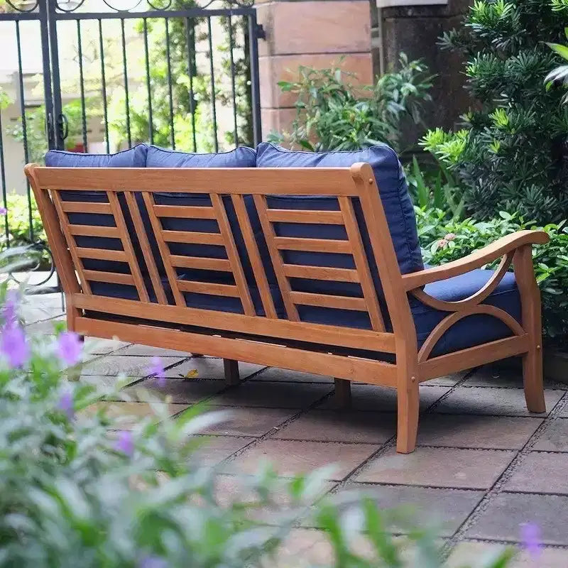 Sonoma Lane Alamo 5pc Teak Outdoor Conversation Set with Zippered Cushions