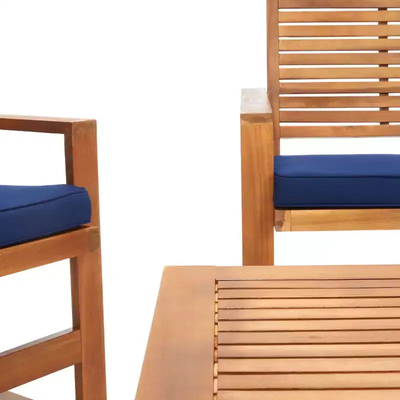 Ozark 4 Piece Patio Set - Indoor/Outdoor - FOX6007 - Safavieh Couture