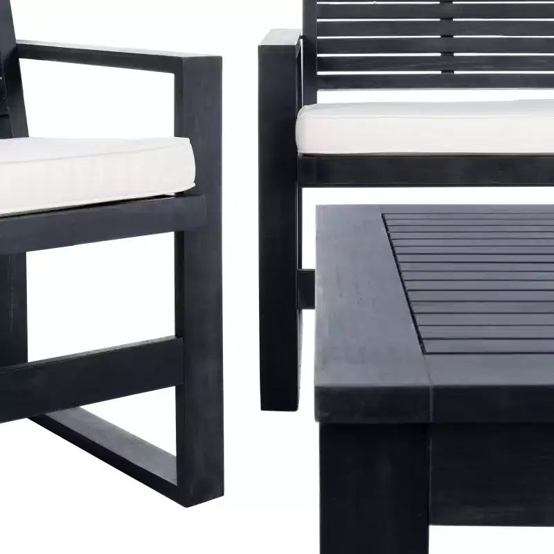 Ozark 4 Piece Patio Set - Indoor/Outdoor - FOX6007 - Safavieh Couture