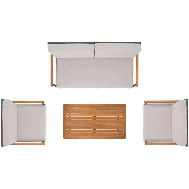 Randolph 4 Piece Living Set - Indoor/Outdoor - PAT7730 - Safavieh