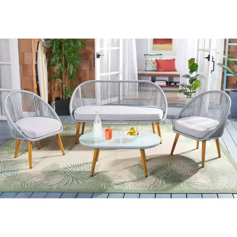 Halcott 4 Piece Living Set - Indoor/Outdoor - PAT7526 - Safavieh