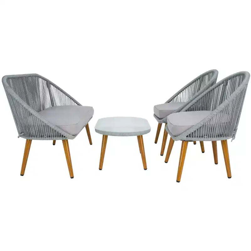 Halcott 4 Piece Living Set - Indoor/Outdoor - PAT7526 - Safavieh