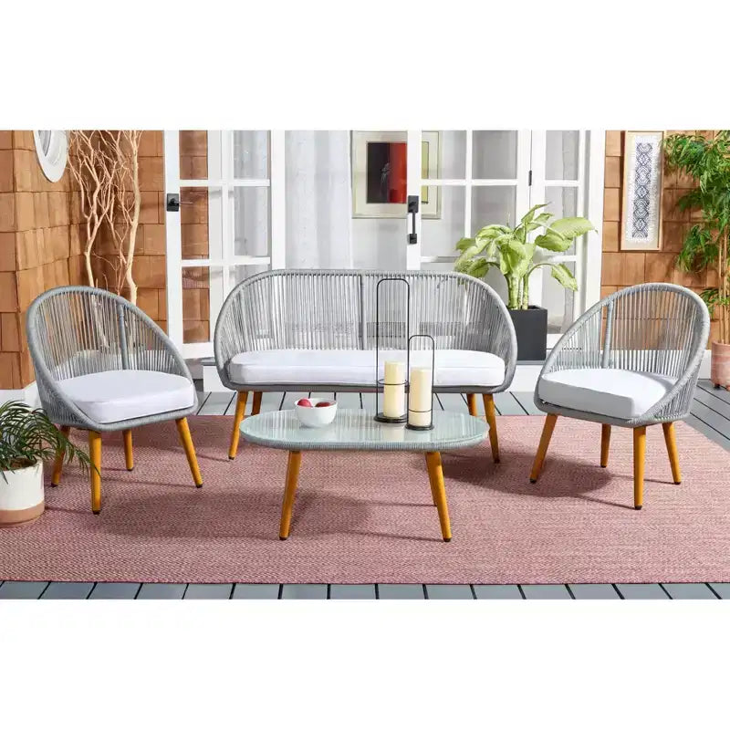 Halcott 4 Piece Living Set - Indoor/Outdoor - PAT7526 - Safavieh