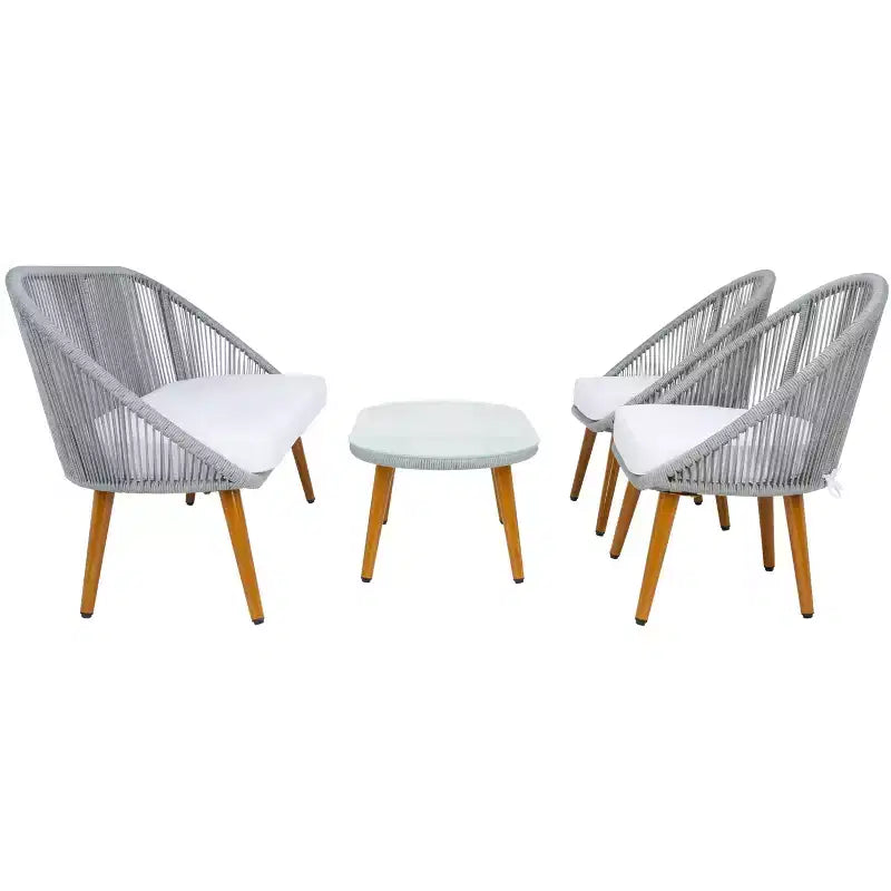 Halcott 4 Piece Living Set - Indoor/Outdoor - PAT7526 - Safavieh