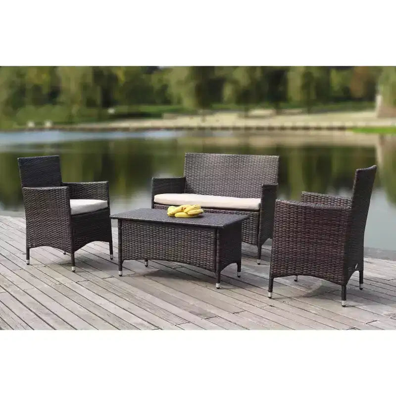 Figueroa 4 Piece Patio Set - Indoor/Outdoor - PAT2508 - Safavieh