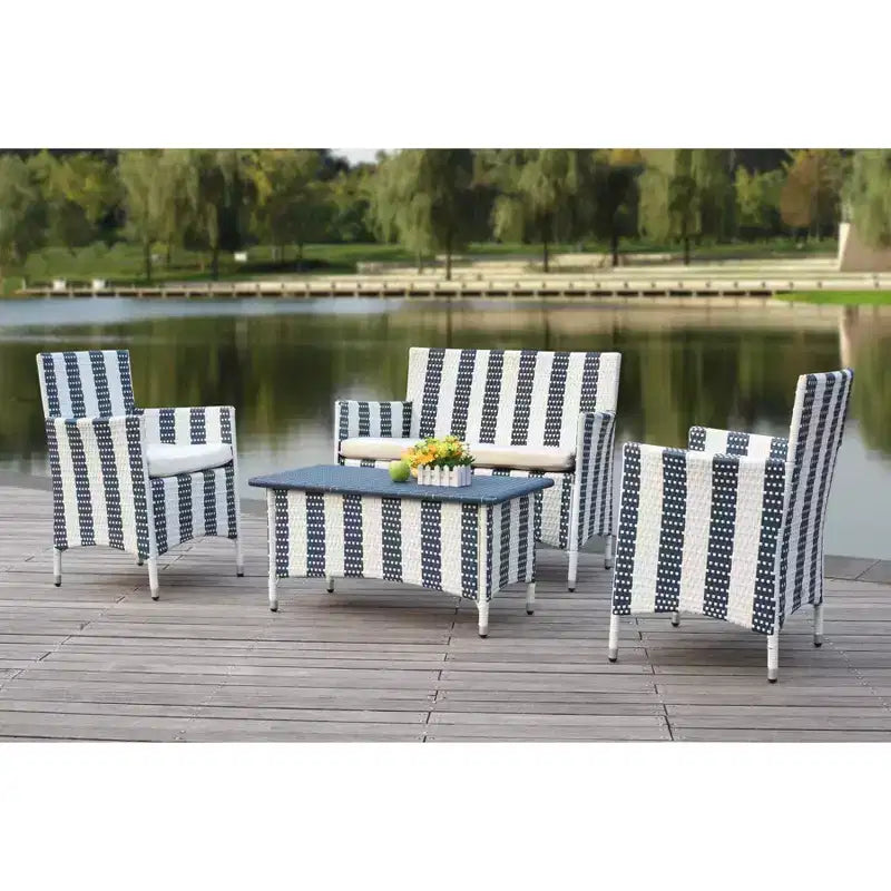 Figueroa 4 Piece Patio Set - Indoor/Outdoor - PAT2508 - Safavieh
