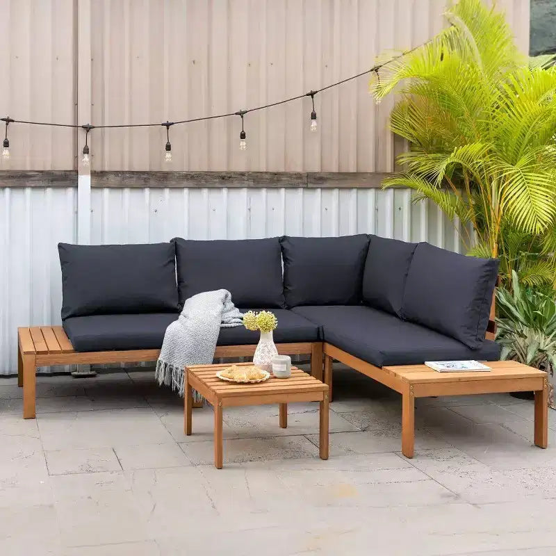 Amazonia 3pc Seychelles Outdoor Patio Conversation Set with Cushions
