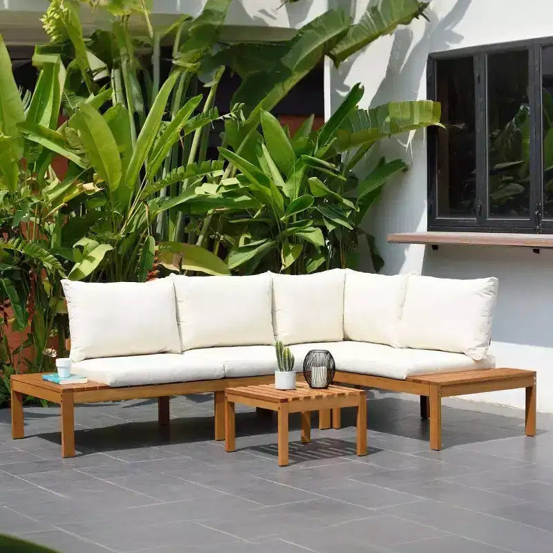 Amazonia 3pc Seychelles Outdoor Patio Conversation Set with Cushions