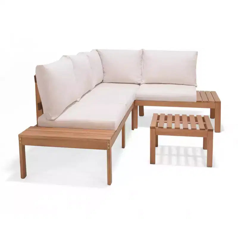 Amazonia 3pc Seychelles Outdoor Patio Conversation Set with Cushions