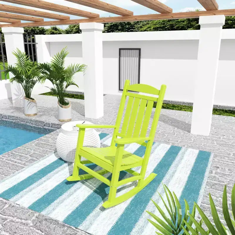 WestinTrends 2-Piece Classic Porch Rocking Chair With Side Table Set